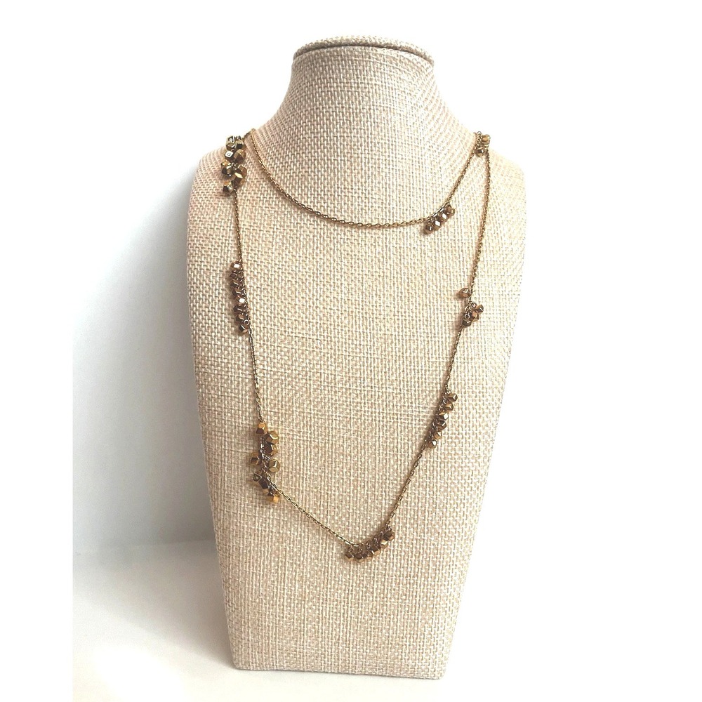 Michael Kors Women's Gold-Tone Rose Gold-Tone Double Strand Necklace Hexagonal